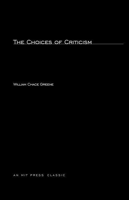 Choices of Criticism