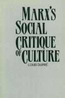 Marx's Social Critique of Culture (Revised)