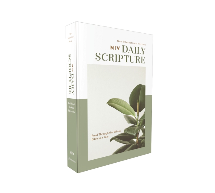 Niv, Daily Scripture, Paperback, White/Sage, Comfort Print: 365 Days to Read Through the Whole Bible