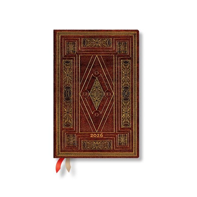 Paperblanks 2026 First Folio Shakespeare's Library 12-Month Planner Mini Horizontal Elastic Band 160
