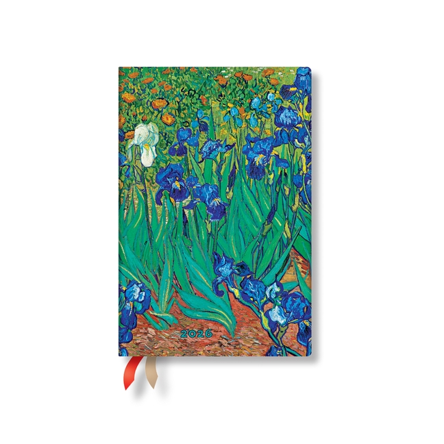 Paperblanks 2026 Van Gogh's Irises Van Gogh's Irises 12-Month Planner Mini Horizontal Elastic Band 1