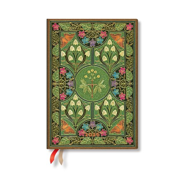 Paperblanks 2026 Poetry in Bloom Poetry in Bloom 12-Month Planner MIDI Horizontal Elastic Band 160 P