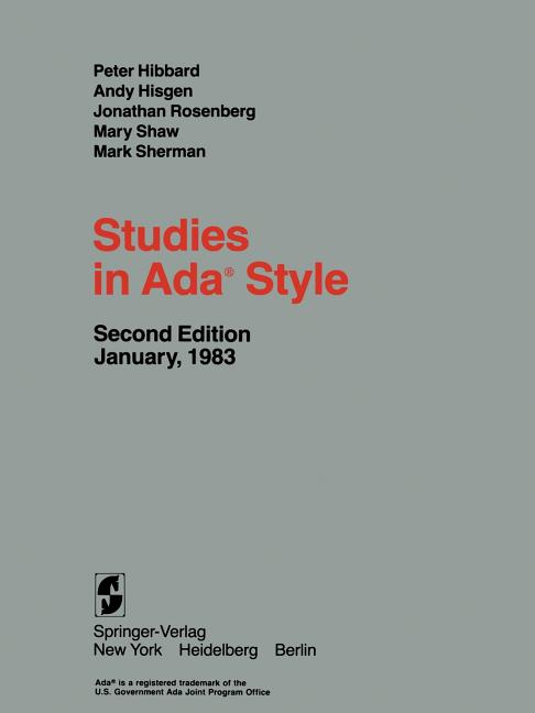 Studies in Ada(r) Style (1983)