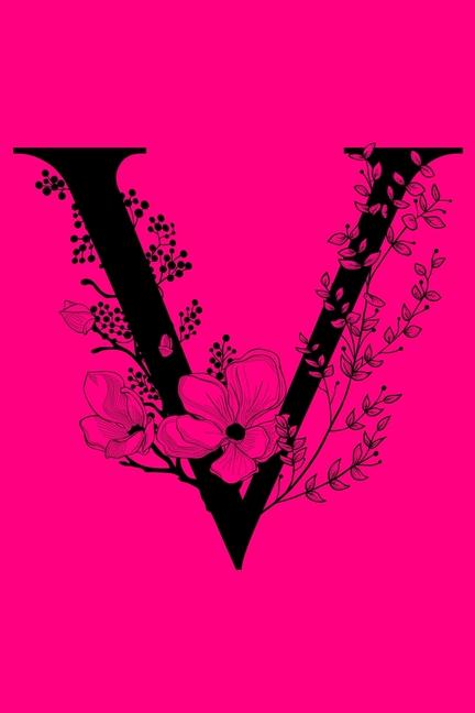 V: Monogram Initial Notebook: Customized Monogrammed Lined Gift Journal