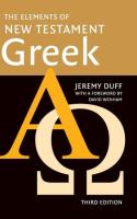 Elements of New Testament Greek