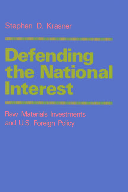 Defending the National Interest: Raw Materials Investments and U.S. Foreign Policy