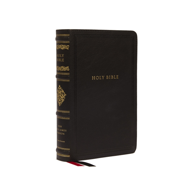 Nkjv, Personal Size Reference Bible, Sovereign Collection, Leathersoft, Black, Red Letter, Comfort P