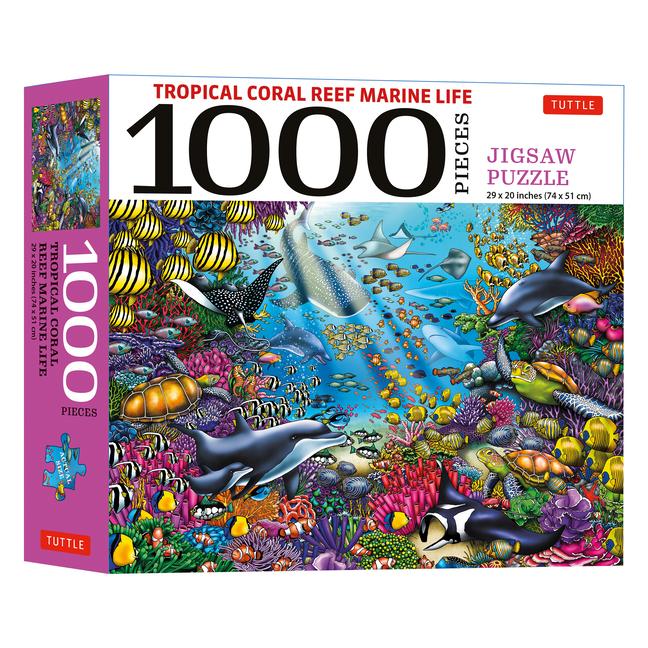 Tropical Coral Reef Marine Life - 1000 Piece Jigsaw Puzzle: Finished Size 29 in X 20 Inch (74 X 51 C