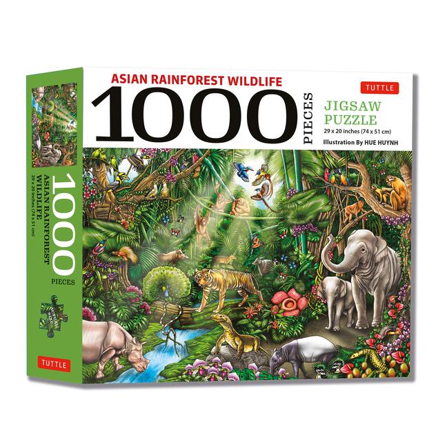 Asian Rainforest Wildlife - 1000 Piece Jigsaw Puzzle: Finished Size 29 in X 20 Inch (74 X 51 CM)