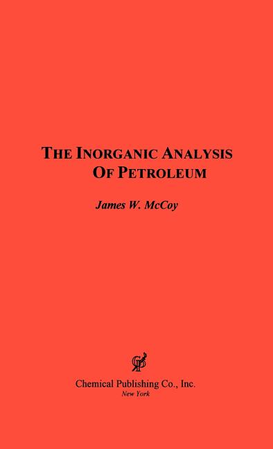 Inorganic Analysis of Petroleum