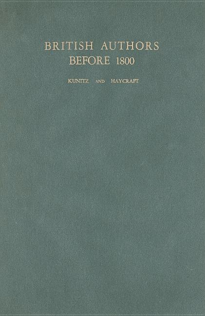 British Authors Before 1800: A Biographical Dictionary