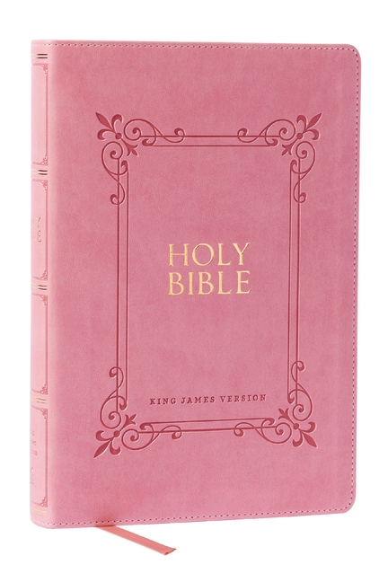 KJV Holy Bible: Large Print with 53,000 Center-Column Cross References, Pink Leathersoft, Red Letter