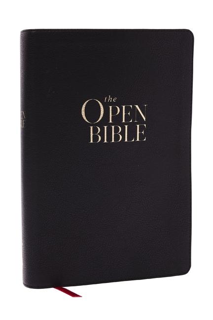 Open Bible: Read and Discover the Bible for Yourself (Nkjv, Black Leathersoft, Red Letter, Comfort P