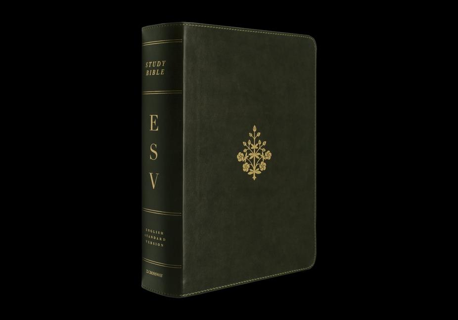 ESV Study Bible, Large Print (Trutone, Olive, Branch Design)
