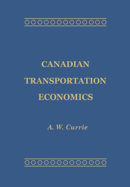 Canadian Transportation Economics