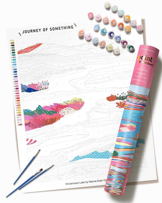 Lake Windermere Paint by Numbers Kit & Canvas - DIY Adult Craft Kit - Artist Designed