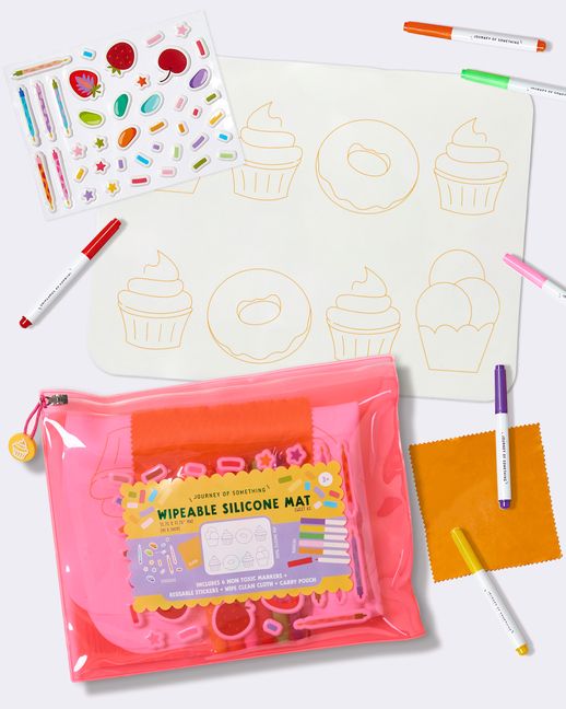 Sweet as Wipeable Coloring Mat for Kids - Travel-Friendly & Mess-Free Fun