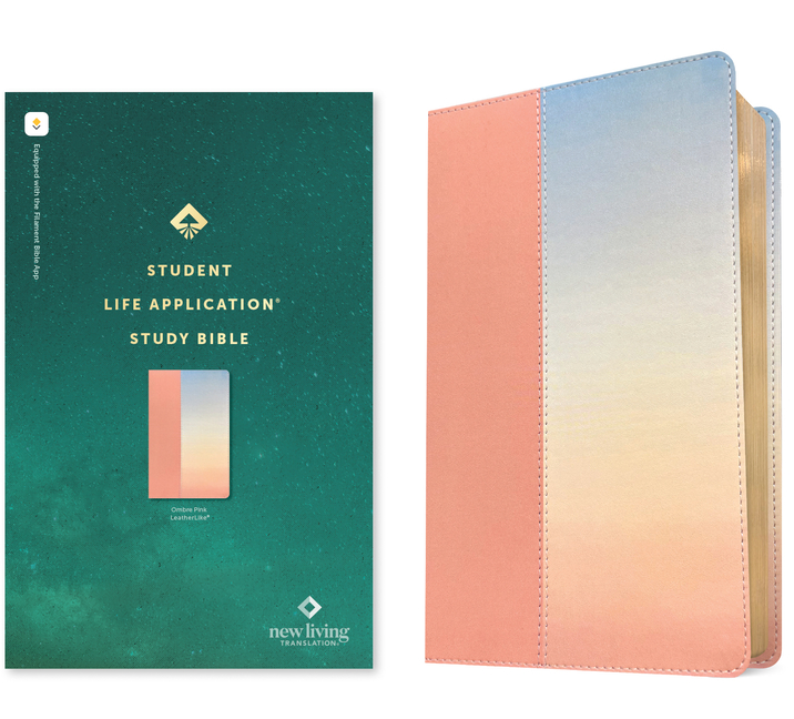 NLT Student Life Application Study Bible, Filament Enabled (Leatherlike, Ombre Pink, Red Letter)