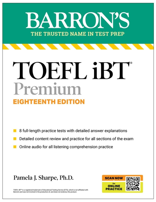 TOEFL IBT Premium with 8 Practice Tests + Online Audio, Eighteenth Edition