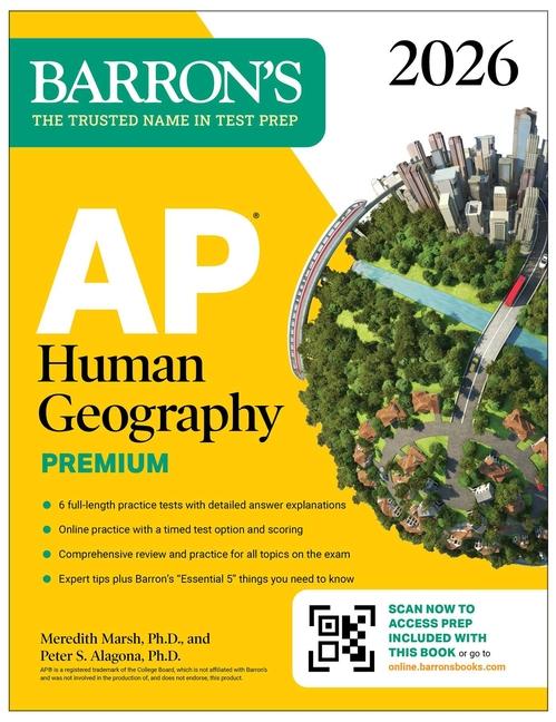 AP Human Geography Premium, 2026: Prep Book with 6 Practice Tests+ Comprehensive Review + Online Pra