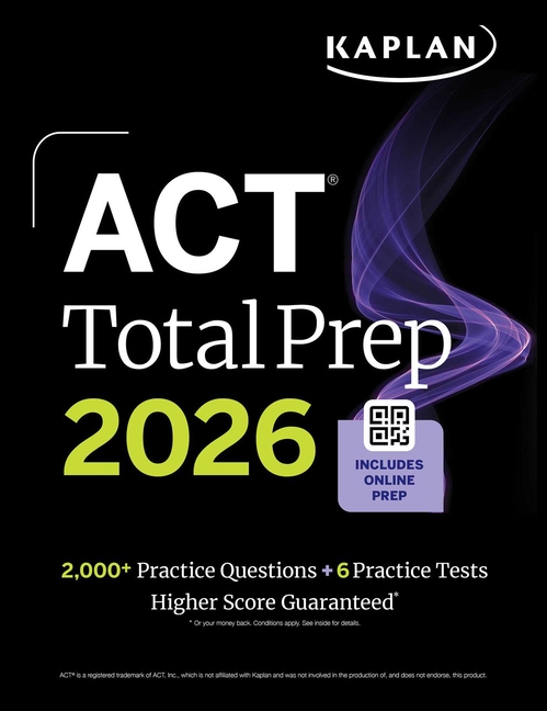 ACT Total Prep 2026: Includes 6 Full Length Tests, 2,000+ Practice Questions + Online Access to a 50