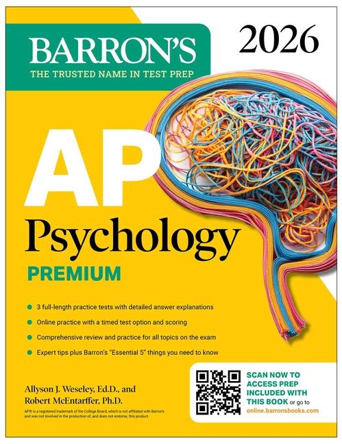 AP Psychology Premium, 2026: Prep Book with 3 Practice Tests + Comprehensive Review + Online Practic