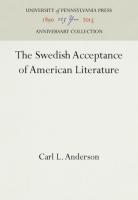 Swedish Acceptance of American Literature (Reprint 2016)