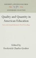 Quality and Quantity in American Education: Forty-Sixth Annual Schoomen's Week Proceedings (Reprint 