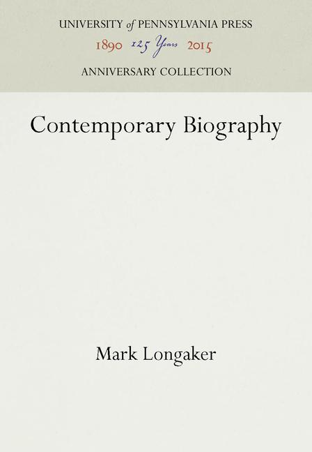 Contemporary Biography (Reprint 2016)