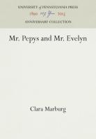Mr. Pepys and Mr. Evelyn (Reprint 2016)