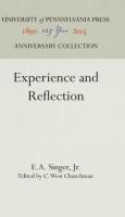 Experience and Reflection (Reprint 2016)