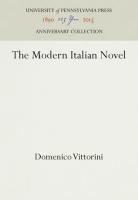 Modern Italian Novel (Reprint 2016)