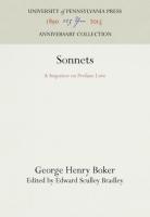 Sonnets: A Sequence on Profane Love (Reprint 2016)