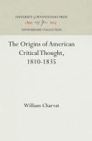 Origins of American Critical Thought, 1810-1835 (Reprint 2016)