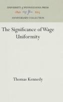 Significance of Wage Uniformity (Reprint 2016)