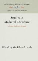 Studies in Medieval Literature: In Honor of Albert Croll Baugh (Reprint 2016)