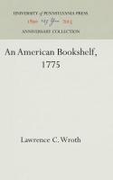 American Bookshelf, 1775 (Reprint 2016)