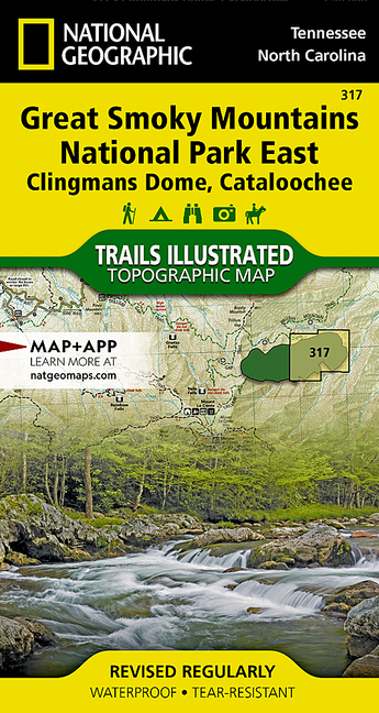 Great Smoky Mountains National Park East: Kuwohi, Cataloochee Map