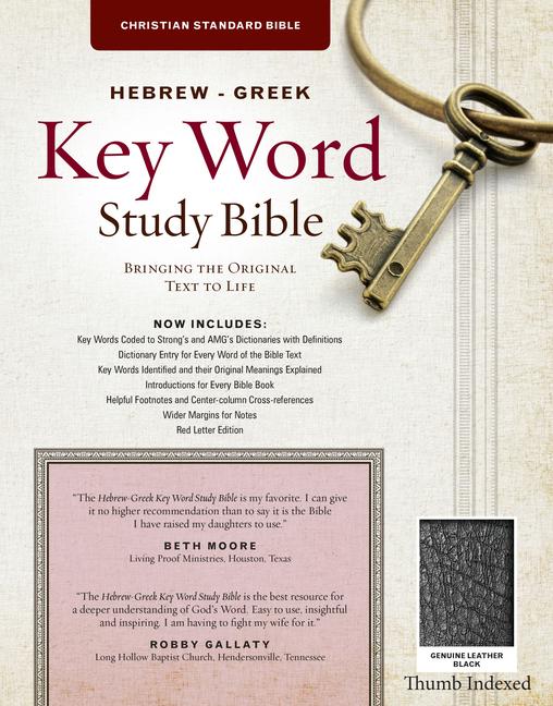 Hebrew-Greek Key Word Study Bible: CSB Edition, Black Genuine Indexed (None, CSB Edition, Black Genu