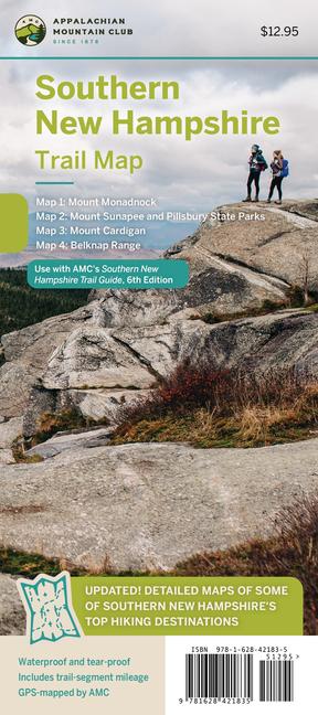 Southern New Hampshire Trail Map: Mount Monadnock, Mount Sunapee and Pillsbury State Parks, Mount Ca