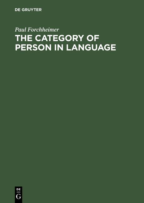 Category of Person in Language (Reprint 2014)
