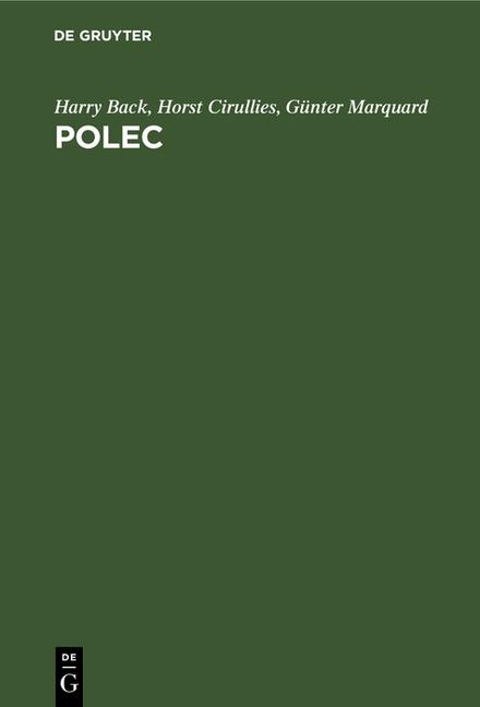 Polec: Dictionary of Politics and Economics / Dictionnaire de Politique Et d'Économie / Worterbuch F