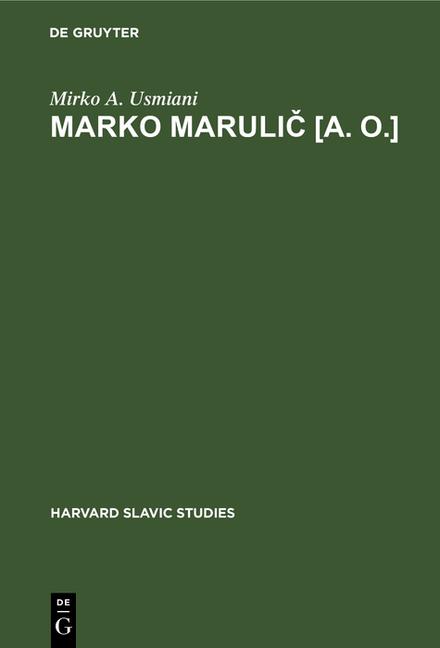 Marko Marulič [A. O.] (Reprint 2020)