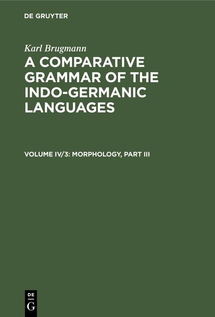Morphology, Part III (Transl. from German, Reprint 2021)