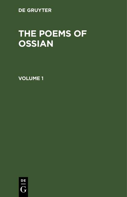 Poems of Ossian. Volume 1 (Reprint 2022)