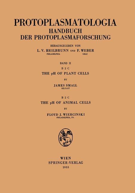 PH of Plant Cells the PH of Animal Cells (1955)