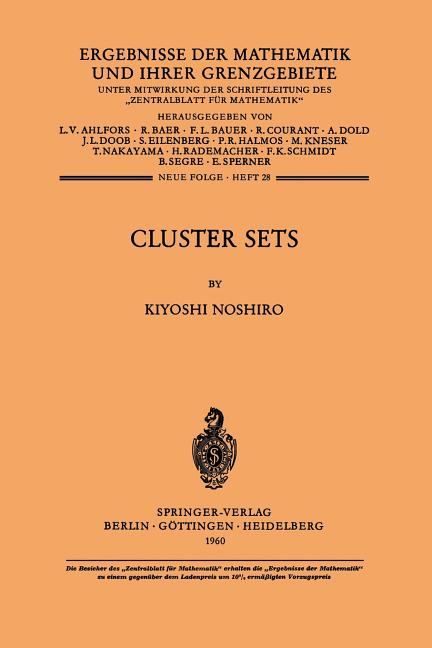 Cluster Sets (Softcover Reprint of the Original 1st 1960)
