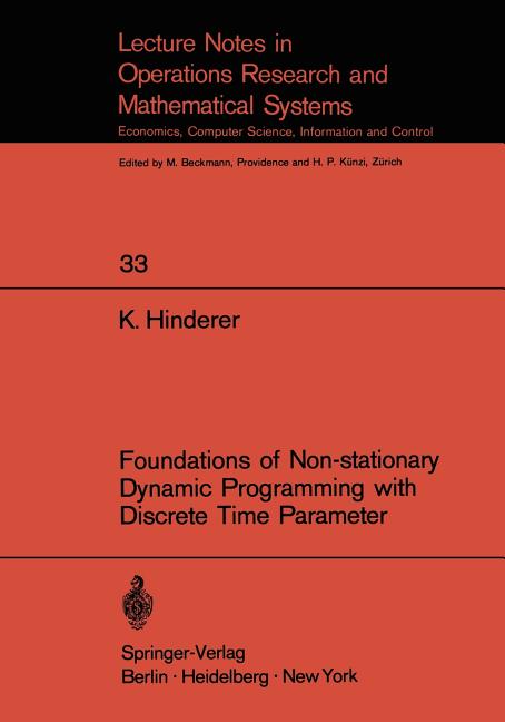 Foundations of Non-Stationary Dynamic Programming with Discrete Time Parameter (Softcover Reprint of