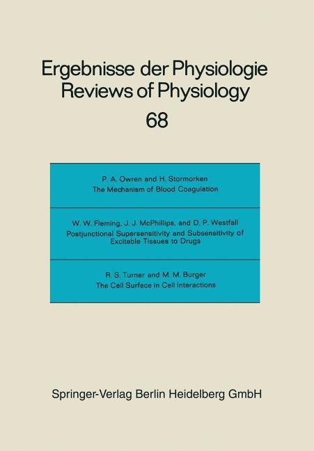 Reviews of Physiology, Biochemistry and Experimental Pharmacology (Softcover Reprint of the Original