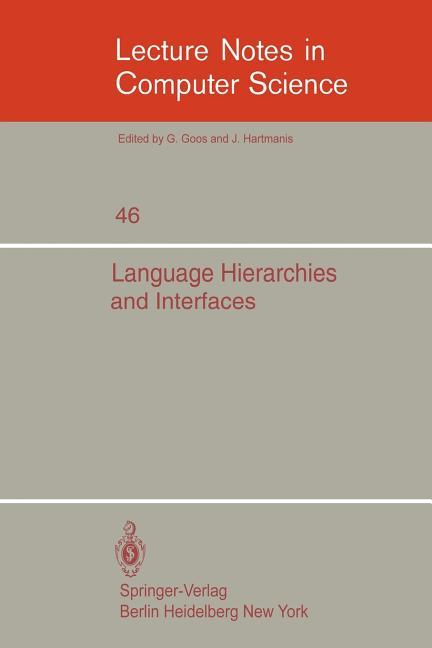 Language Hierarchies and Interfaces: International Summer School (1976)